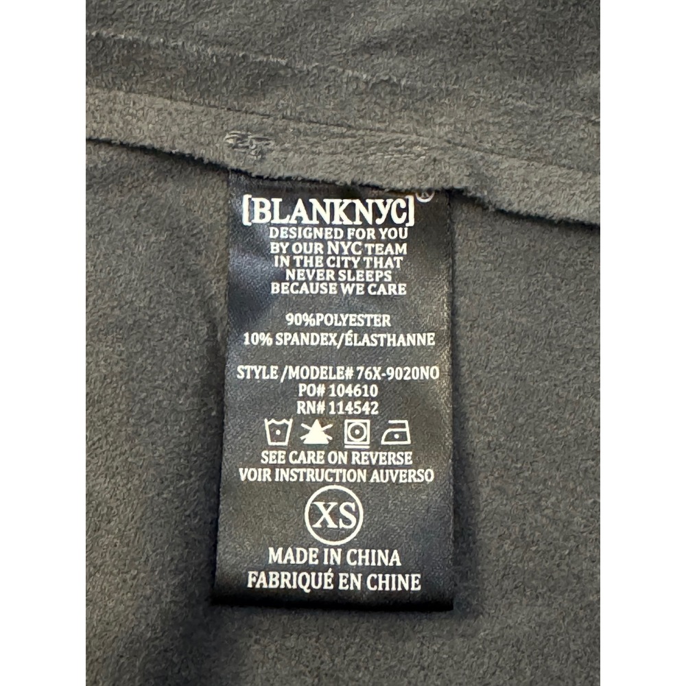 Blank NYC Womens Gray Faux Suede Asymmetric Zip Moto Jacket XS 76X-9020NO - Picture 6 of 7